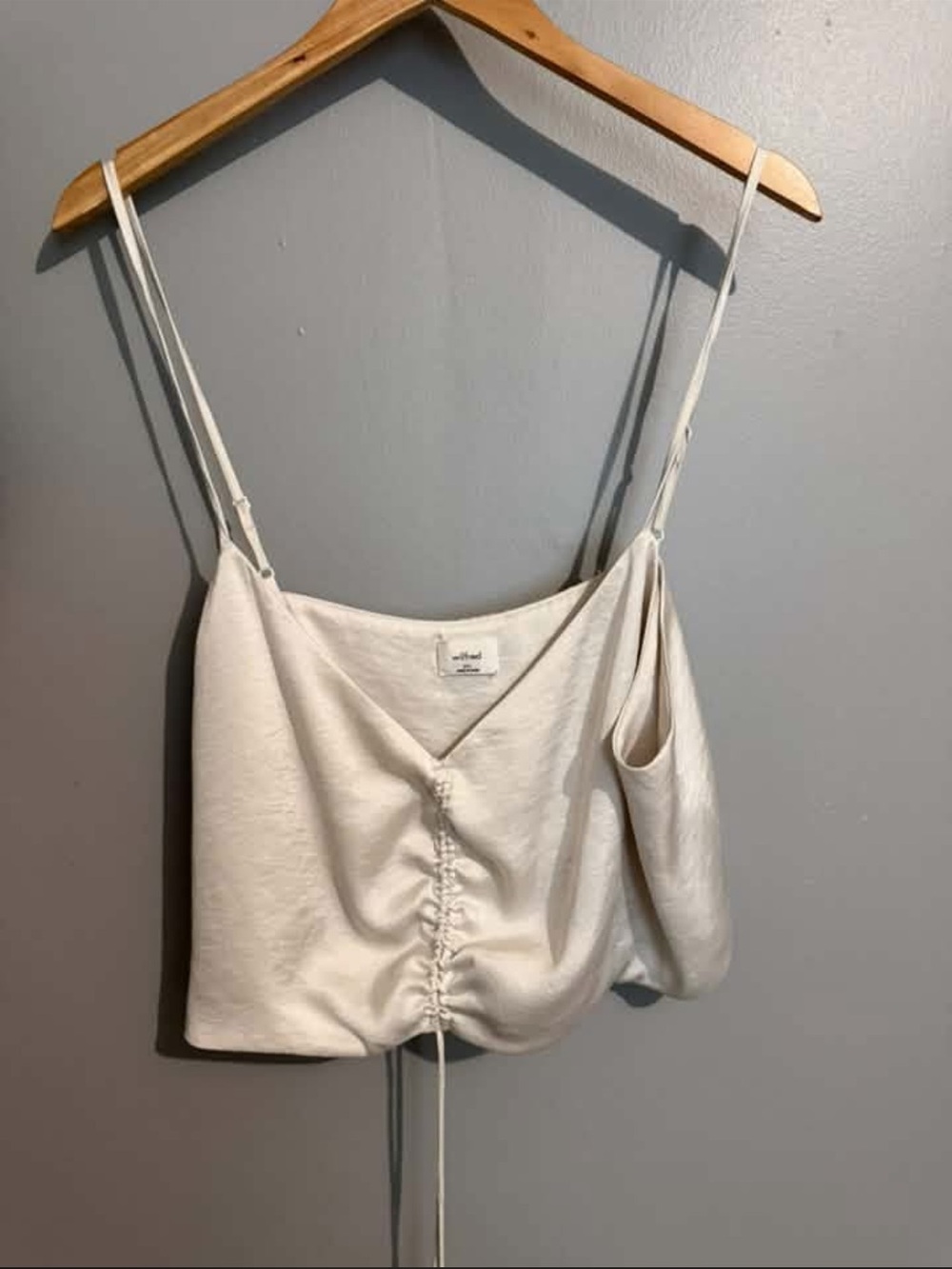 Wilfred Cream Ruched Drawstring Cami